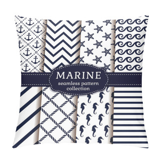 Personality  Sea And Nautical Patterns Set. Pillow Covers