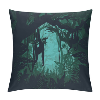 Personality  Natural Jungle Landscape Template Pillow Covers