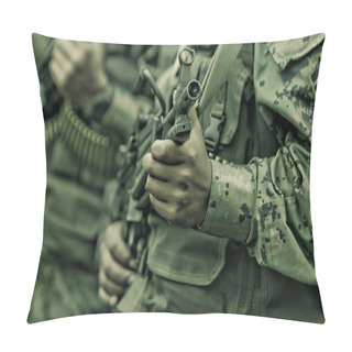 Personality  Young Soldiers With Guns Pillow Covers