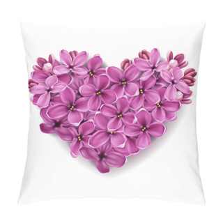 Personality  Heart From Flowers Of A Lilac. Pillow Covers