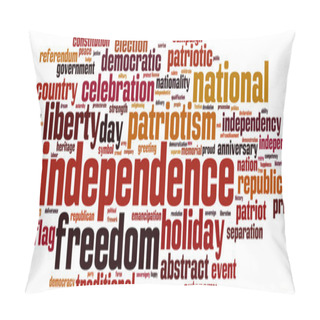 Personality  Independence Word Cloud Pillow Covers