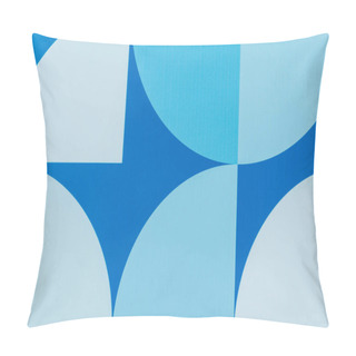 Personality  Abstract Blue And Grey Geometric Background Pillow Covers
