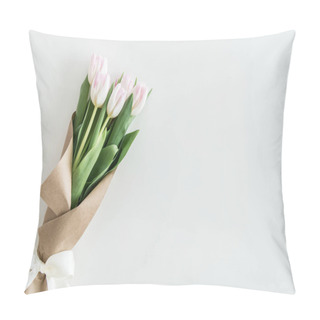 Personality  Light Pink Tulips Bouquet Pillow Covers