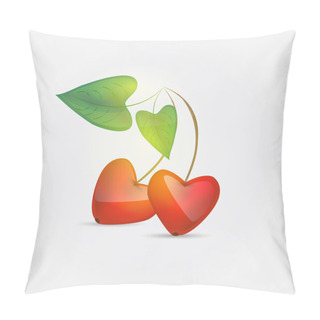 Personality  Cherry Love. Vector Illustration. Pillow Covers