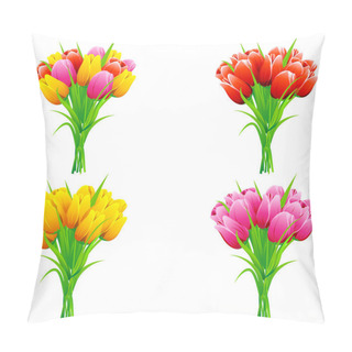Personality  Bouquet Of Tulip Pillow Covers