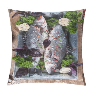 Personality  Seabass Fresh Fish Pillow Covers