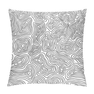 Personality  Abstract Doodle Line Curly Seamless Pattern  Pillow Covers