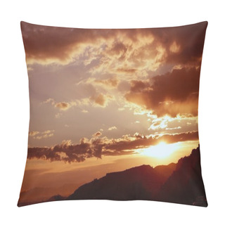 Personality  Golden Orange Brown Sunset Sky Clouds Pillow Covers
