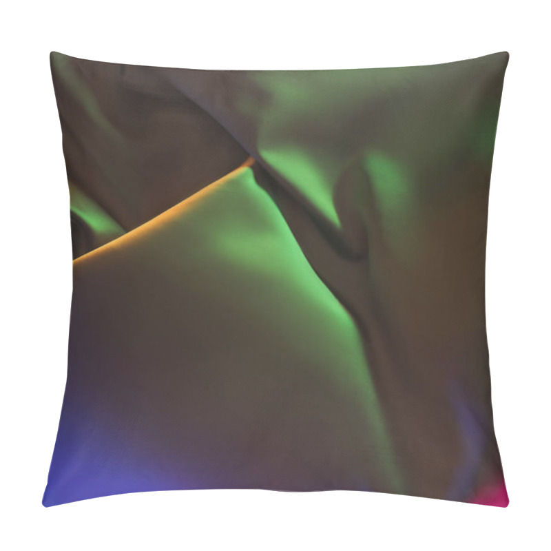Personality  Green Dark Shiny Silk Fabric Background Pillow Covers