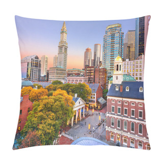 Personality  Boston, Massachusetts, USA Downtown Skyline Pillow Covers