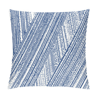 Personality  Grunge Texture. Distress Indigo Rough Trace. Encha Pillow Covers