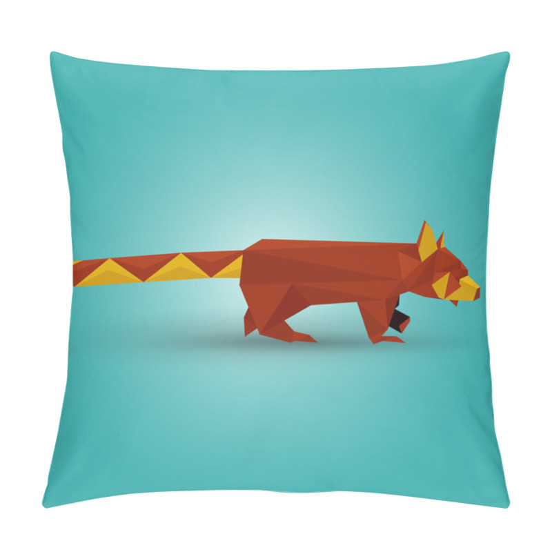 Personality  Vector illustration of origami red panda. pillow covers