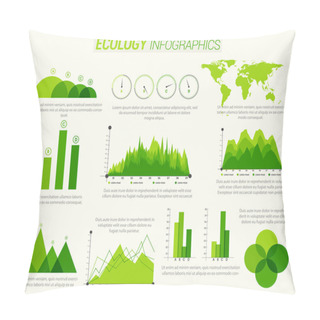Personality  Ecological Infographic Elements. Pillow Covers