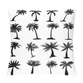 Personality  Palm Trees Icons Set Pillow Covers