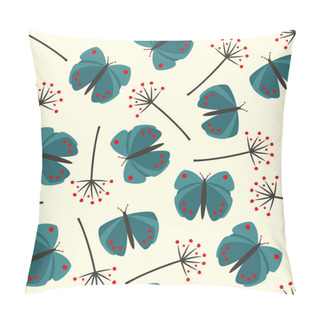 Personality  Pattern With Butterflies And Dandelions Pillow Covers