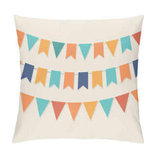 Personality  Vector Party Flags In Pastel Palette Pillow Covers