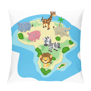 Personality  African Animal Cartoon Pillow Covers