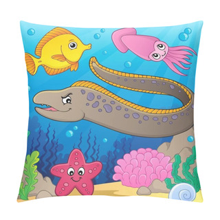 Personality  Sea Life Theme Image 2 - Eps10 Vector Illustration. Pillow Covers