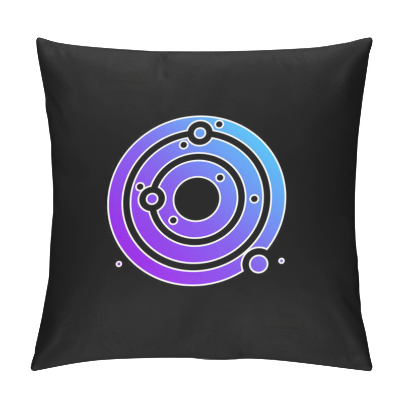 Personality  Astronomy blue gradient vector icon pillow covers