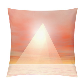 Personality  Pyramid To Sun - 3D Render Pillow Covers