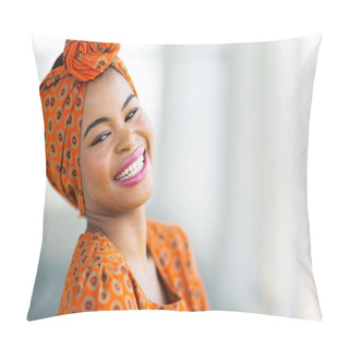 Personality  African Woman Wearing Traditional Attire Pillow Covers