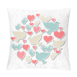 Personality  International Day Of Peace Vector Illustration Pillow Covers
