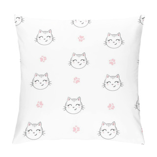 Personality  Cutie Cat Seamless Pattern Pillow Covers