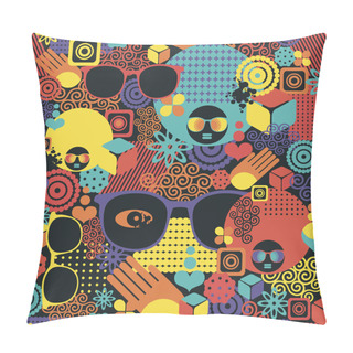 Personality  Summer Time Endless Background With Afro Woman. Pillow Covers