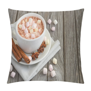 Personality  Hot Chocolate With Marshmallows And Spices Pillow Covers