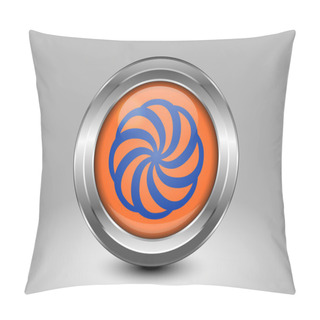 Personality  Flag Of Armenia. Metal Round Icon Pillow Covers