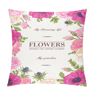 Personality  Floral Background In Pastel Colors Pillow Covers