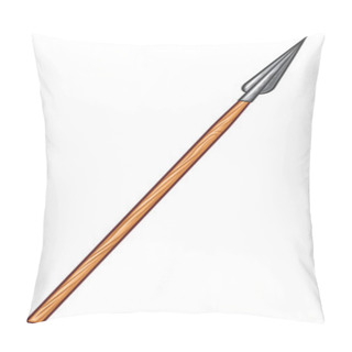Personality  Wooden Spear With Metal Tip Pillow Covers