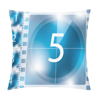 Personality  Blue Background Countdown Design Pillow Covers