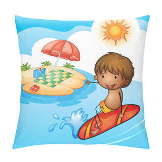Personality  A Surfing Boy Pillow Covers