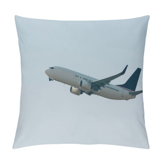 Personality  Flight Departure Of Commercial Plane In Clear Sky Pillow Covers