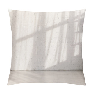 Personality  Sunlight And Shadows On Brick Wall In Empty Yoga Studio  Pillow Covers