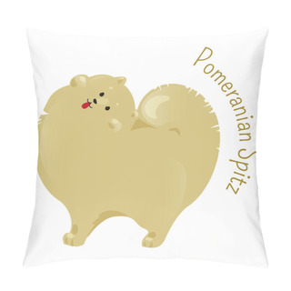 Personality  Pomeranian Spitz Isolated On White Background. Pillow Covers