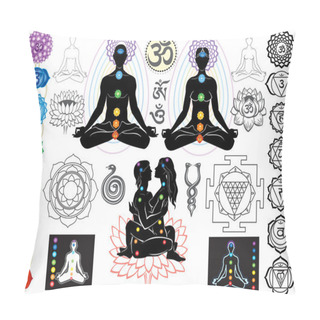 Personality  Chakras And Esoteric Symbols Pillow Covers