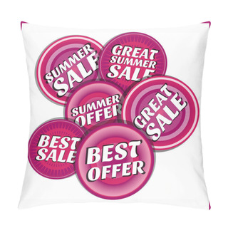 Personality  Summer Sale Emblems Vector Illustration   Pillow Covers
