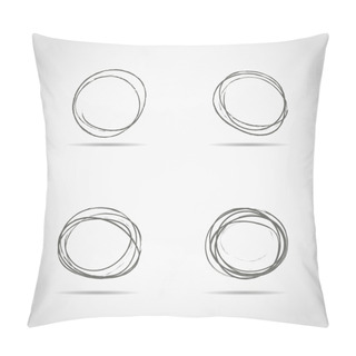 Personality  Set Of Hand Drawn Circles Pillow Covers