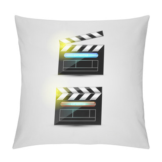 Personality  Clapper Board, Vector Design Pillow Covers