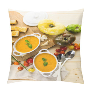 Personality  Roasted Tomato Soup Cooked With Organic Heirloom Tomatoes Pillow Covers