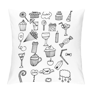 Personality  Doodle Items And Things For Birthday Pillow Covers
