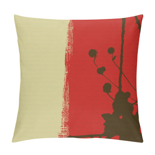 Personality  Seed Head Silhouette On Ribbed Background Pillow Covers