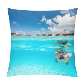 Personality  Woman Snorkeling Pillow Covers