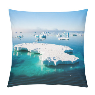 Personality  Aquamarine Iceberg With Penguins Pillow Covers