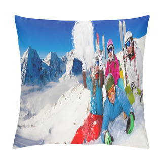 Personality  Skiing, Winter, Snow, Skiers, Sun And Fun Pillow Covers