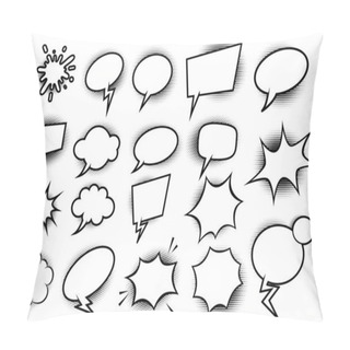 Personality  Set Of Empty Comic Style Speech Bubles.Design Elements For Poster, T Shirt, Banner.  Vector Image Pillow Covers