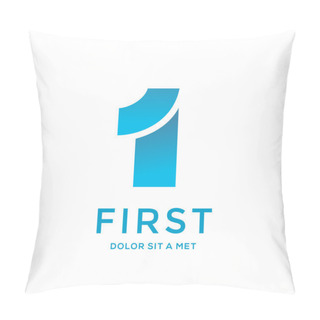 Personality  Number One 1 Logo Icon Design Template Elements Pillow Covers