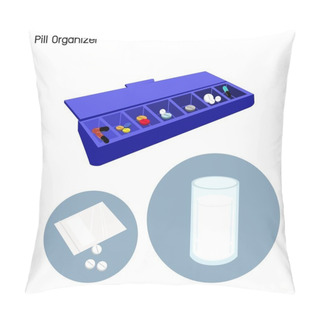 Personality  Pill Organizer For Each Day Of The Week Pillow Covers